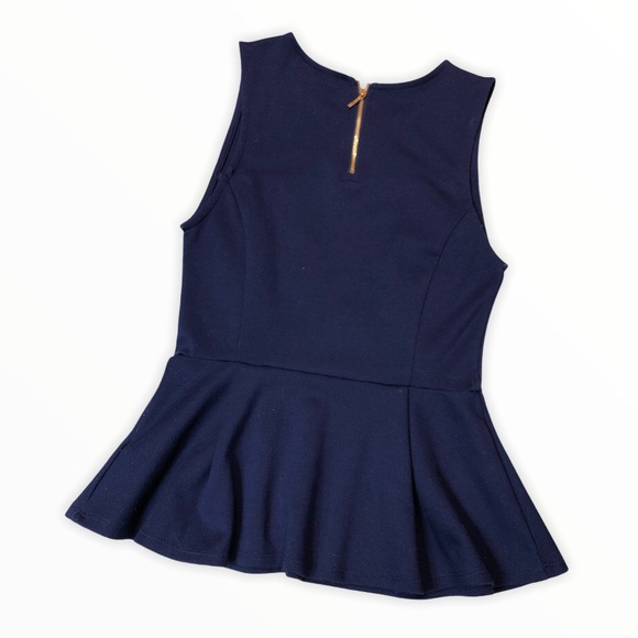 Forever21 Peplum Zip-up Top - Picture 2 of 6